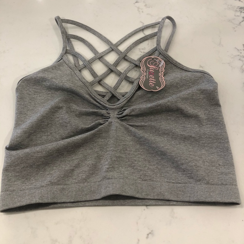 NWT gray suzette bralette! ONE SIZE